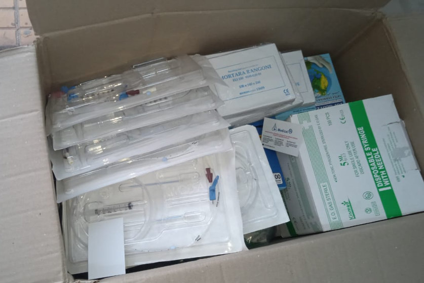 Material sanitario enviado por el Sindicato Médico de Ceuta / SMC