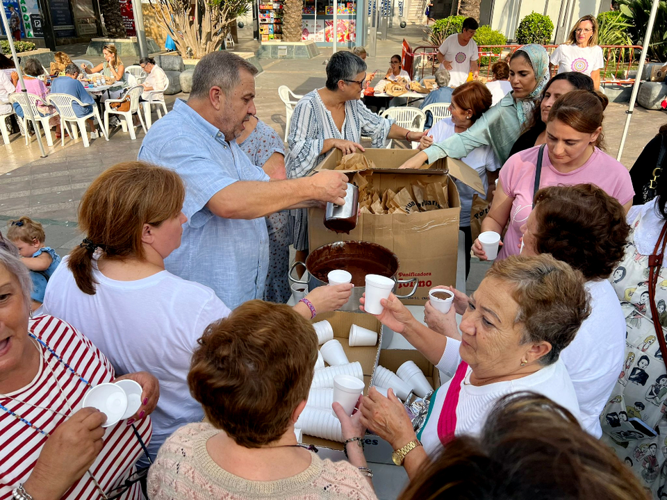 D&iacute;a del tejer celebrado en la Plaza de los Reyes