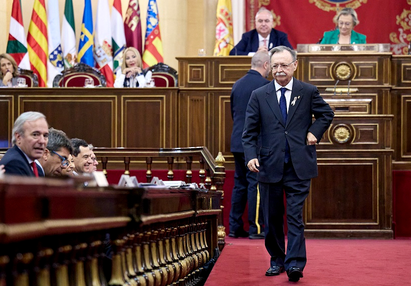 El presidente Vivas en el Senado / Archivo