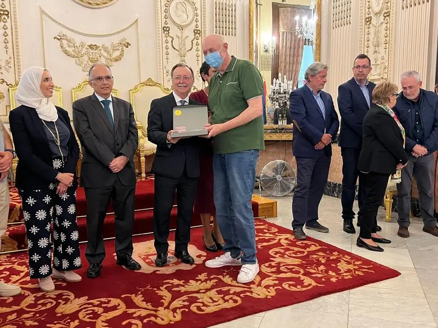 Antonio Campoamor en 2024, en la entrega del reconocimiento por sus a&ntilde;os de servicio a la administraci&oacute;n / Daniel Hern&aacute;ndez