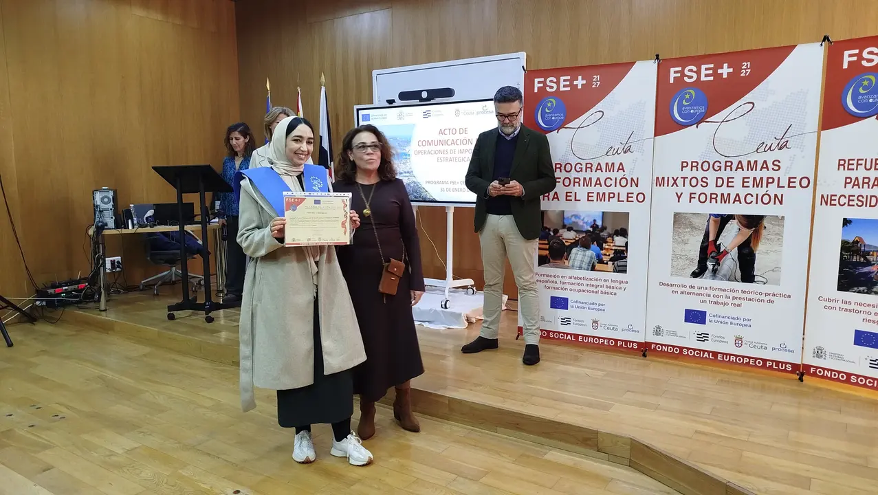Ceuta celebra la primera entrega de diplomas del Programa FSE+