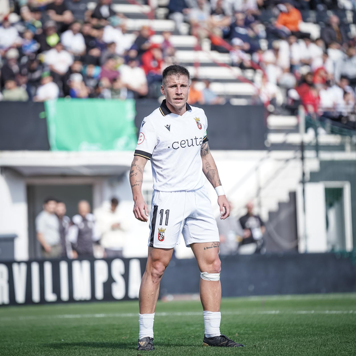 Aquino, autor del primer gol de la AD Ceuta FC