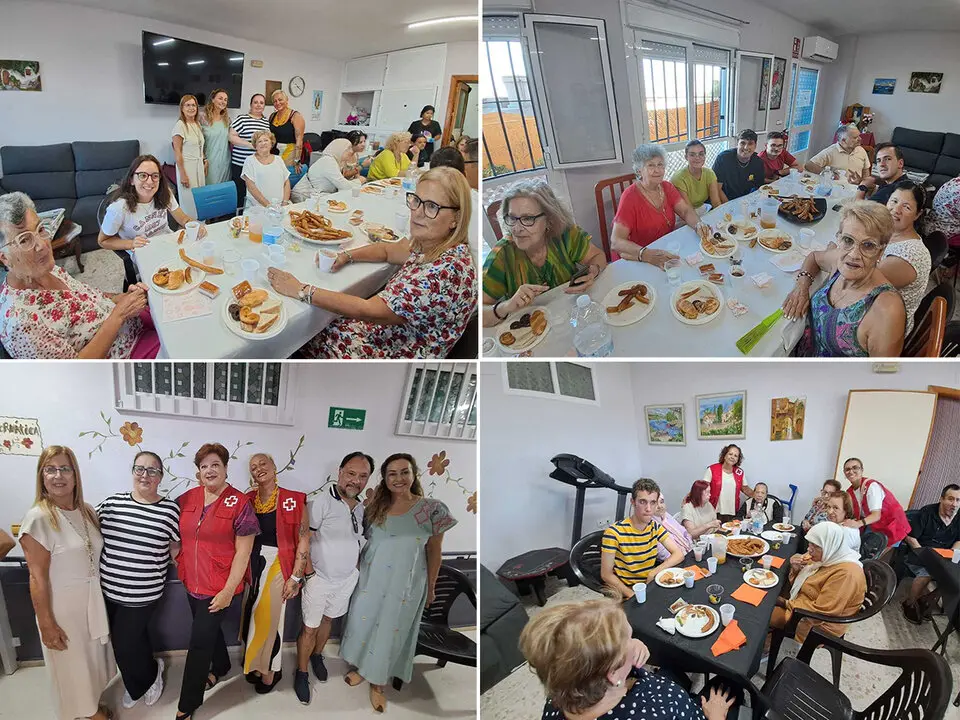 Desayuno entre los j&oacute;venes de &lsquo;Conoce Ceuta 2025&rsquo; y los mayores del Centro de Cruz Roja / C&eacute;sar Mart&iacute;n