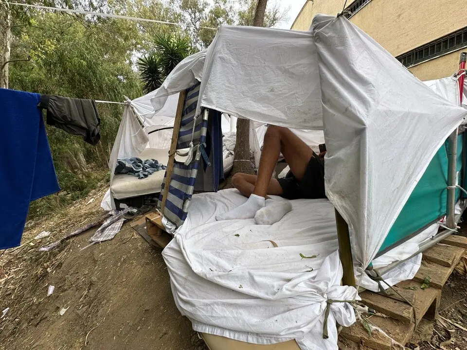 Inmediaciones del Centro de Estancia Temporal de Inmigrantes. CETI: Mohamed Ettouileb