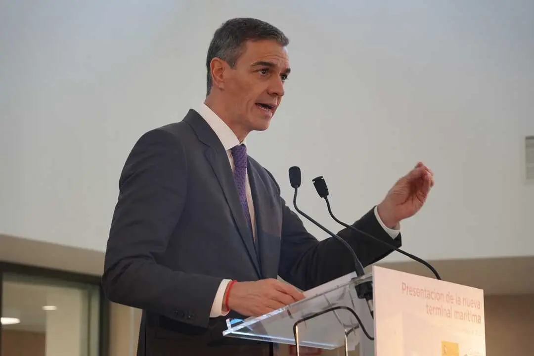 Im&aacute;genes de la visita del presidente del Gobierno, Pedro S&aacute;nchez, a la nueva Estaci&oacute;n Mar&iacute;tima de Ceuta. Foto: E. Z&aacute;rate / Ciudad Aut&oacute;noma de Ceuta