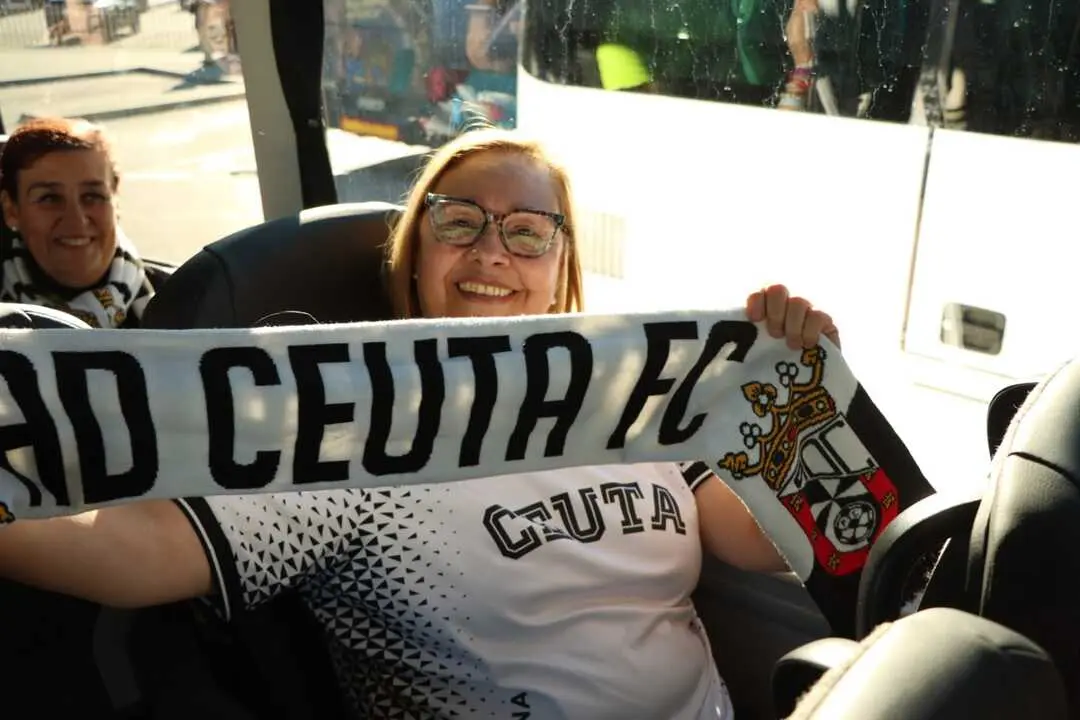 Afici&oacute;n del Ceuta en M&aacute;laga. Foto: Abdeselam Mohamed.