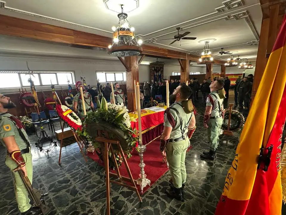 El Tercio Duque de Alba 2&ordm; de La Legi&oacute;n rinde honores al Capit&aacute;n &Aacute;lvaro Garc&iacute;a. Foto: Mohamed Ettouileb