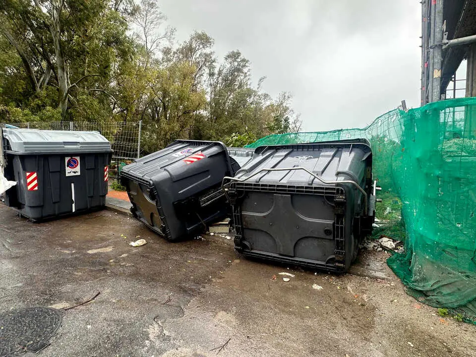 Efectos del fuerte temporal en Ceuta. Foto: Mohamed Ettouileb