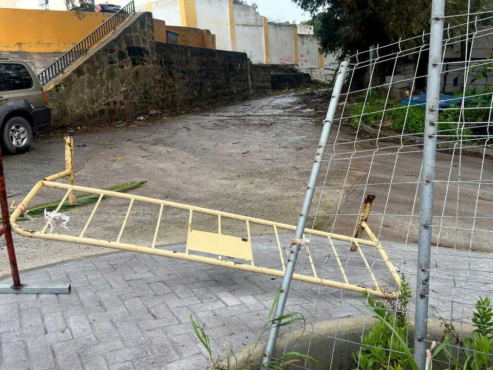 Efectos del fuerte temporal en Ceuta. Foto: Mohamed Ettouileb
