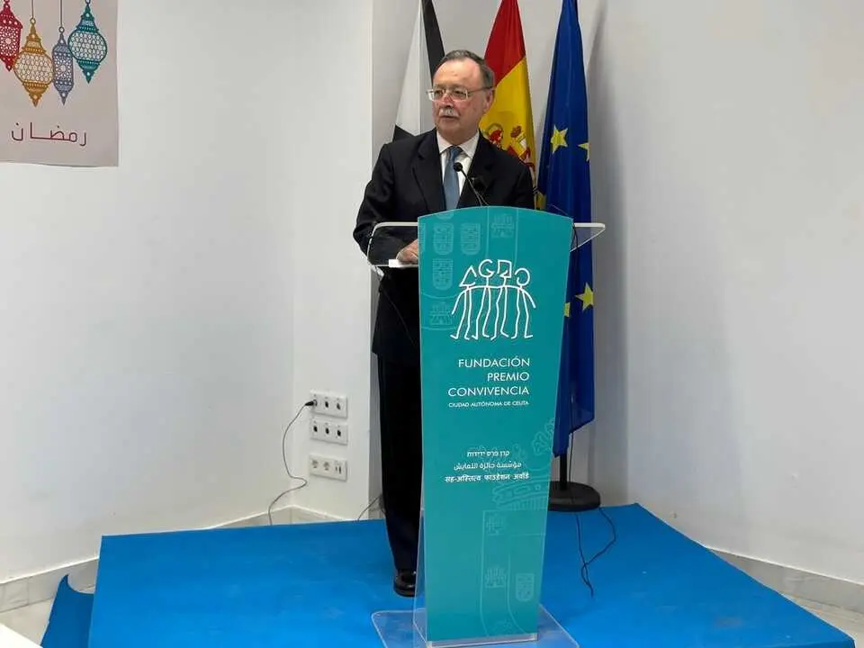 Juan Vivas durante su comparecencia en el Iftar Institucional / Alma Palomino