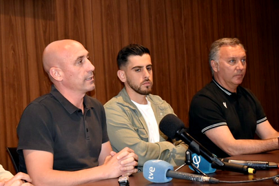 Luis Rubiales junto a Antonio Pozo