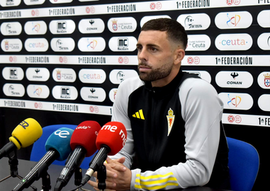 Rodri R&iacute;os en su vuelta al Murube como jugador del Real Murcia