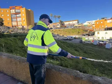 Un operario de Brigadas Verdes realizando su trabajo / Archivo