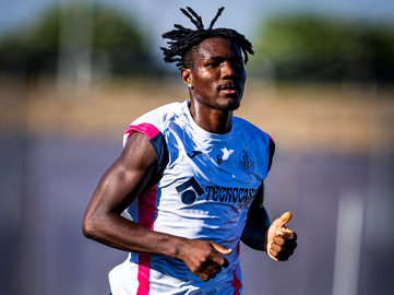 Uche, en su primer entrenamiento con el Getafe