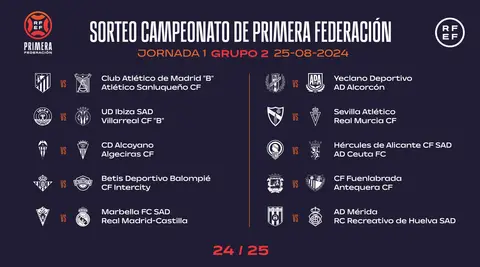 Primera Jornada del Grupo II de Primera Federaci&oacute;n