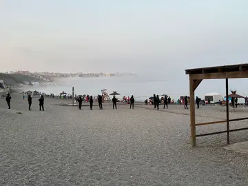 Cord&oacute;n policial en El Tarajjal / Mohamed Ettouileb