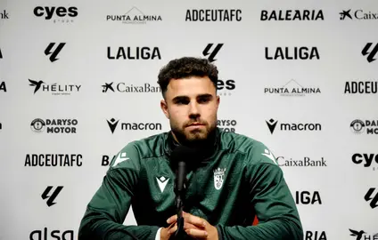 Marcos Fern&aacute;ndez, delantero de la AD Ceuta FC. Foto: Rub&eacute;n B&aacute;ez