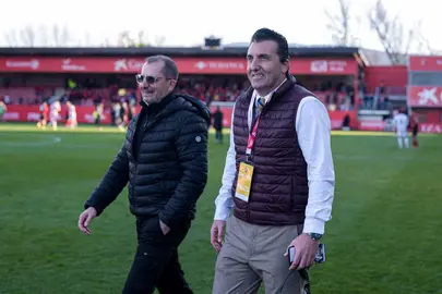Edu Villegas y Jos&eacute; Juan Romero en un encuentro de la AD Ceuta FC.