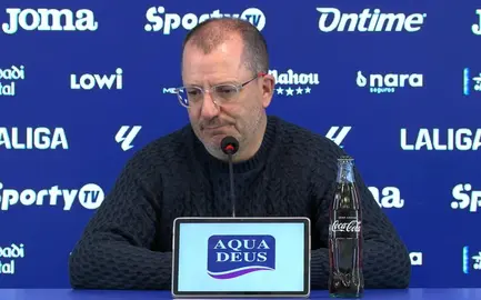 Jos&eacute; Juan Romero en sala de prensa tras el Legan&eacute;s - Ceuta.