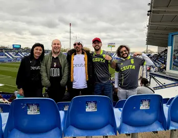 Aficionados de la AD Ceuta FC en Butarque
