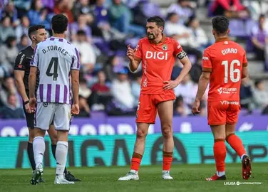 Atienza durante el Valladolid - Burgos. Foto: LaLiga.