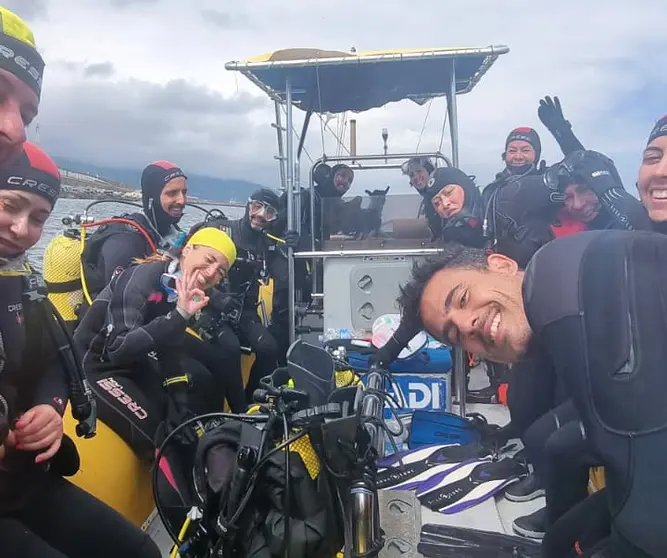 Integrantes del club de buceo Pez Globo y Burbujas durante este fin de semana / Burbujas