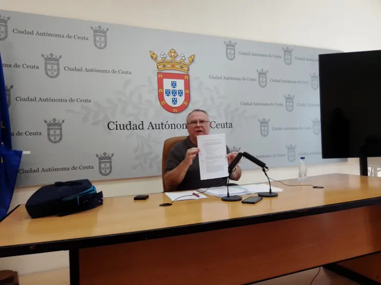 El gerente de AMGEVICESA, durante la rueda de prensa/ C&eacute;sar Mart&iacute;n