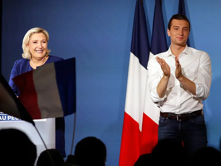 Bardella y le Pen