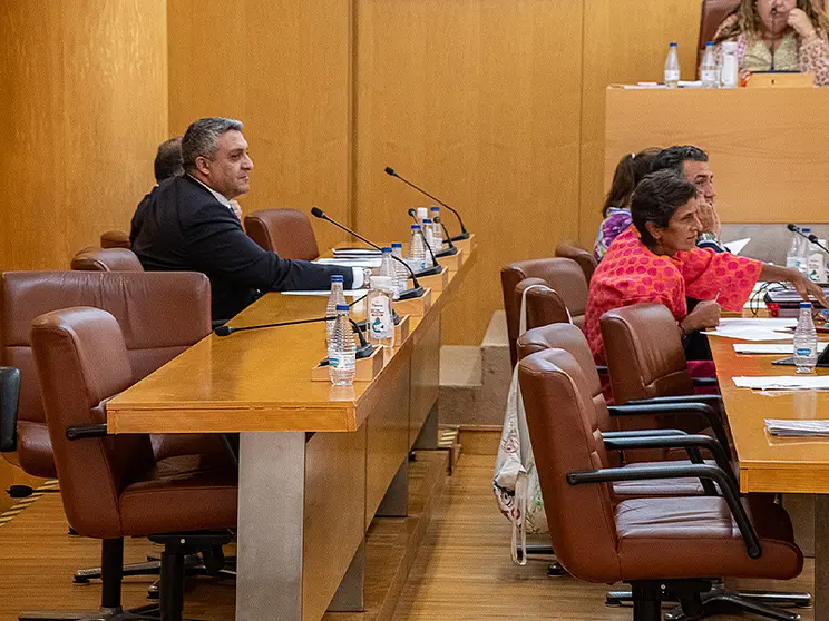 Esca&ntilde;os vacios durante el Pleno de la Asamblea