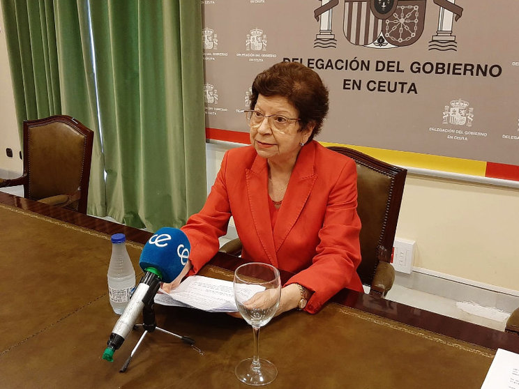 Salvadora Mateos durante una comparecencia en Delegación del Gobierno / Archivo
