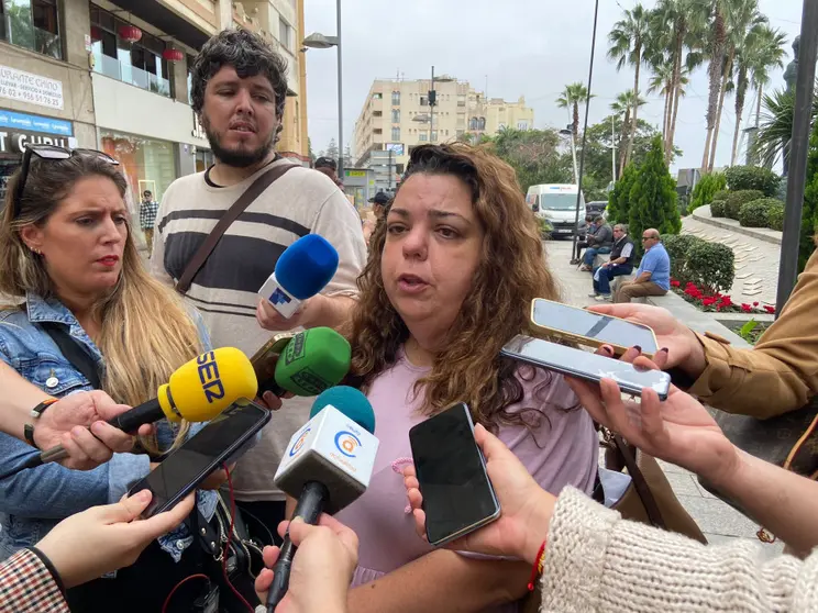 Cristina P&eacute;rez, secretaria de Organizaci&oacute;n del PSOE atiende a los medios este mi&eacute;rcoles / PSOE