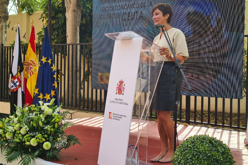 Isabel Rodríguez, ministra de Política Territorial, durante la presentación del Plan Estratégico