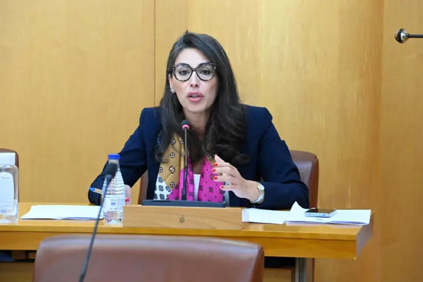 Dunia Mohamed, consejera de Servicios Sociales, durante la sesi&oacute;n plenaria de este viernes / Ciudad Aut&oacute;noma de Ceuta