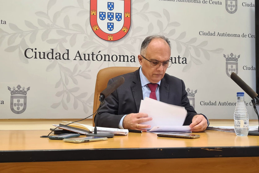 Alberto Gaitán, consejero de Gobernación, durante su comparecencia de este lunes / Laura Ortiz