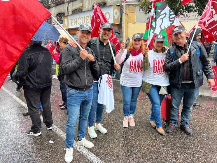 Expedición de UGT Ceuta en la marcha de Madrid