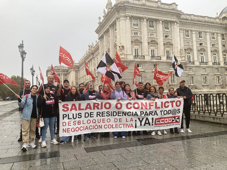 Sindicalistas ceutíes, en Madrid / Cedida