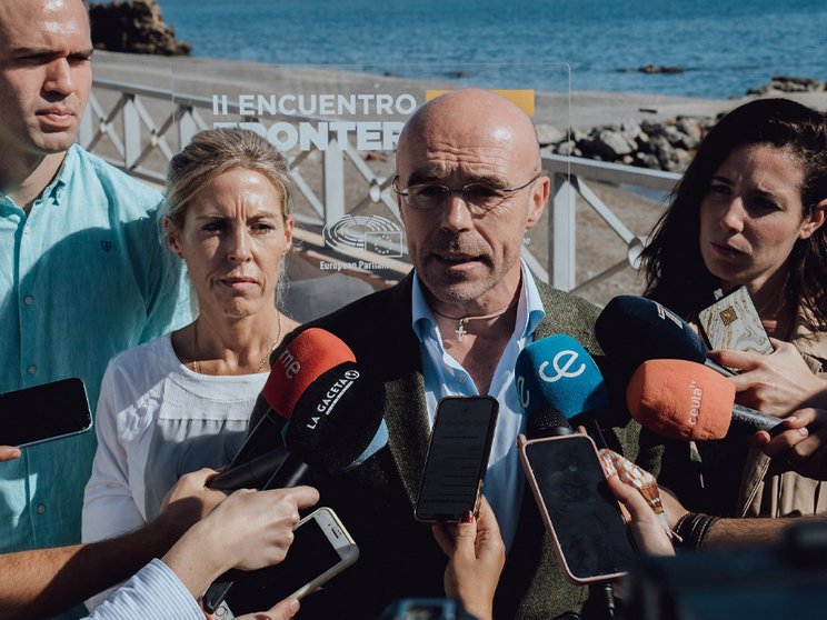 Jorge Buxadé, vicepresidente de Acción Política y eurodiputado de VOX en su visita a Ceuta