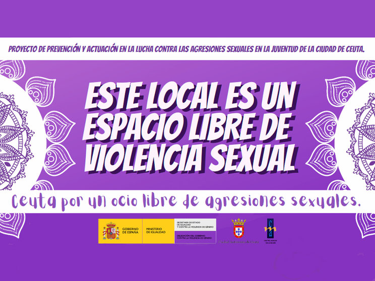 Cartel "LOCAL LIBRE DE VIOLENCIA SEXUAL"
