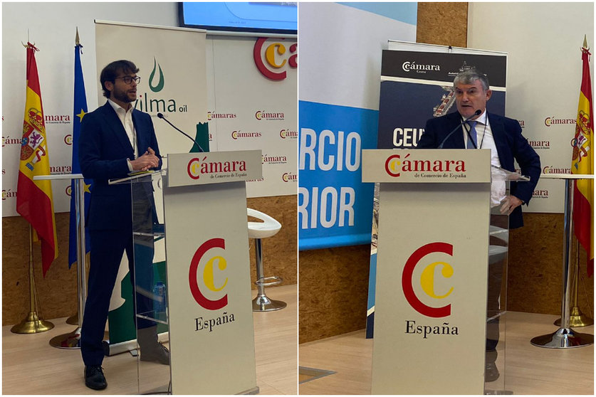 Fernández Maqueira y Molina durante su intervención en el Ceuta Port Forum 2022