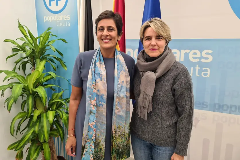 Kissy Chandiramani y Yolanda Bel, en la sede del Partido Popular este lunes / Laura Ortiz