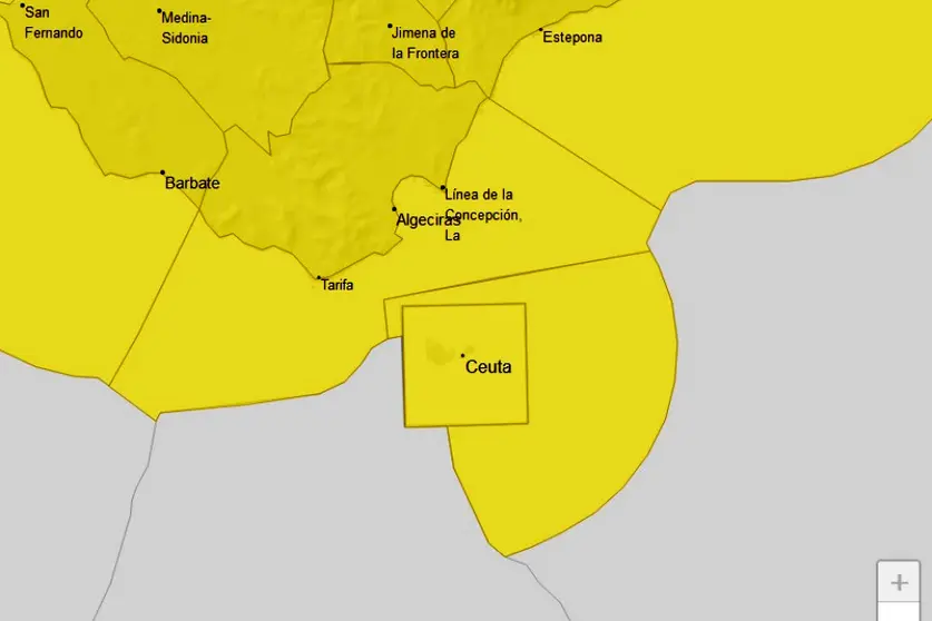 Ceuta vuelve a entrar en alerta amarilla este martes / AEMET