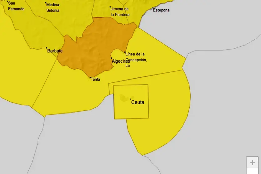 Ceuta se mantendr&aacute; en alerta amarilla durante toda la jornada / AEMET