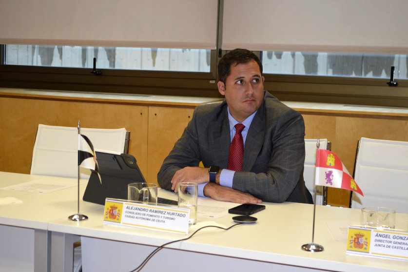 Alejandro Ramírez durante la sectorial de Turismo de este miércoles / Ciudad Autónoma de Ceuta
