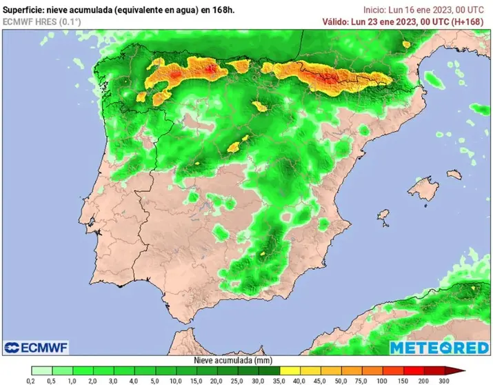 Previsi&oacute;n meteorol&oacute;gica y cotas de nueve para las pr&oacute;ximas horas / Meteored