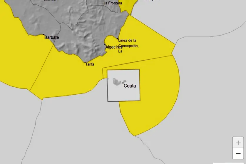 Alerta amarilla en la zona del Estrecho y Ceuta / AEMET