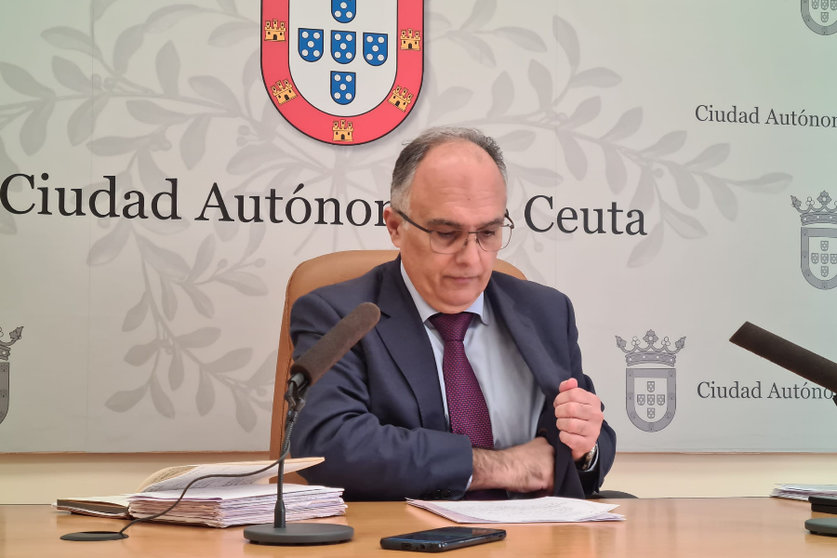 Alberto Gaitán, portavoz del Gobierno, durante la rueda de prensa posterior al Consejo de Gobierno de este viernes / Laura Ortiz