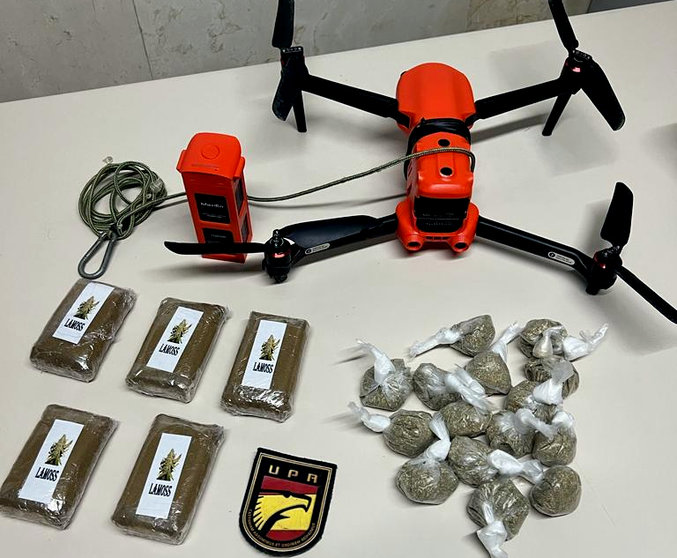 La Policía intercepta un dron cargado de hachís