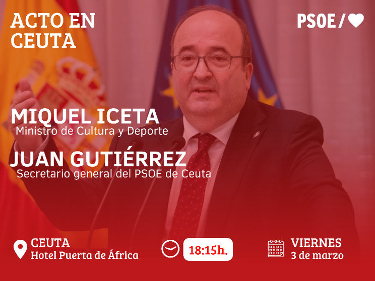 Cartel anunciador del evento / Foto: PSOE