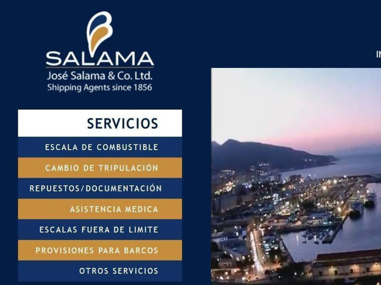 Catálogo de servicios de Salama, en su página web