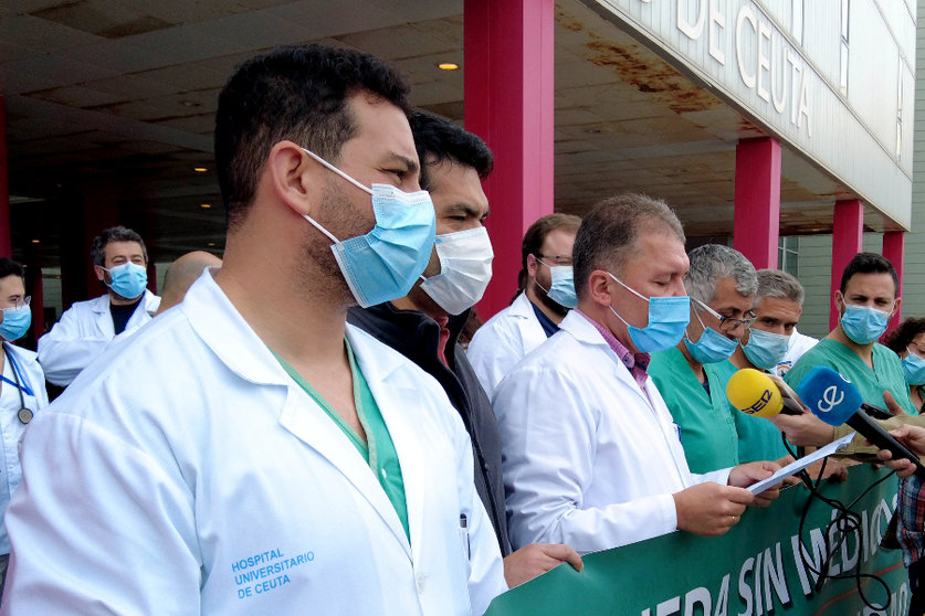 Los integrantes del Sindicato Médico durante una de sus comparecencias / Sindicato Médico